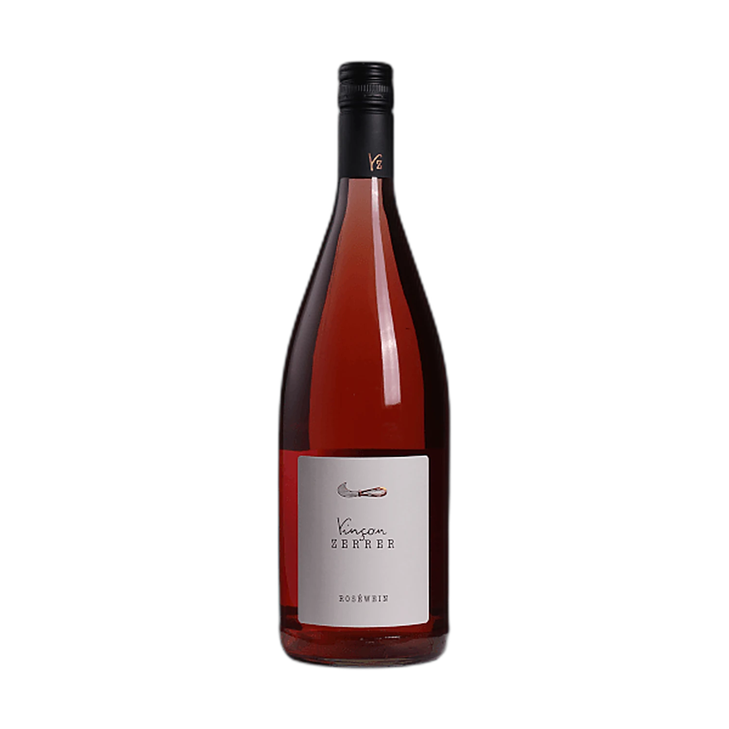 Freigestellte Flasche Roséwein 2024 halbtrocken im 1-Liter-Format vom Weingut Vinçon-Zerrer