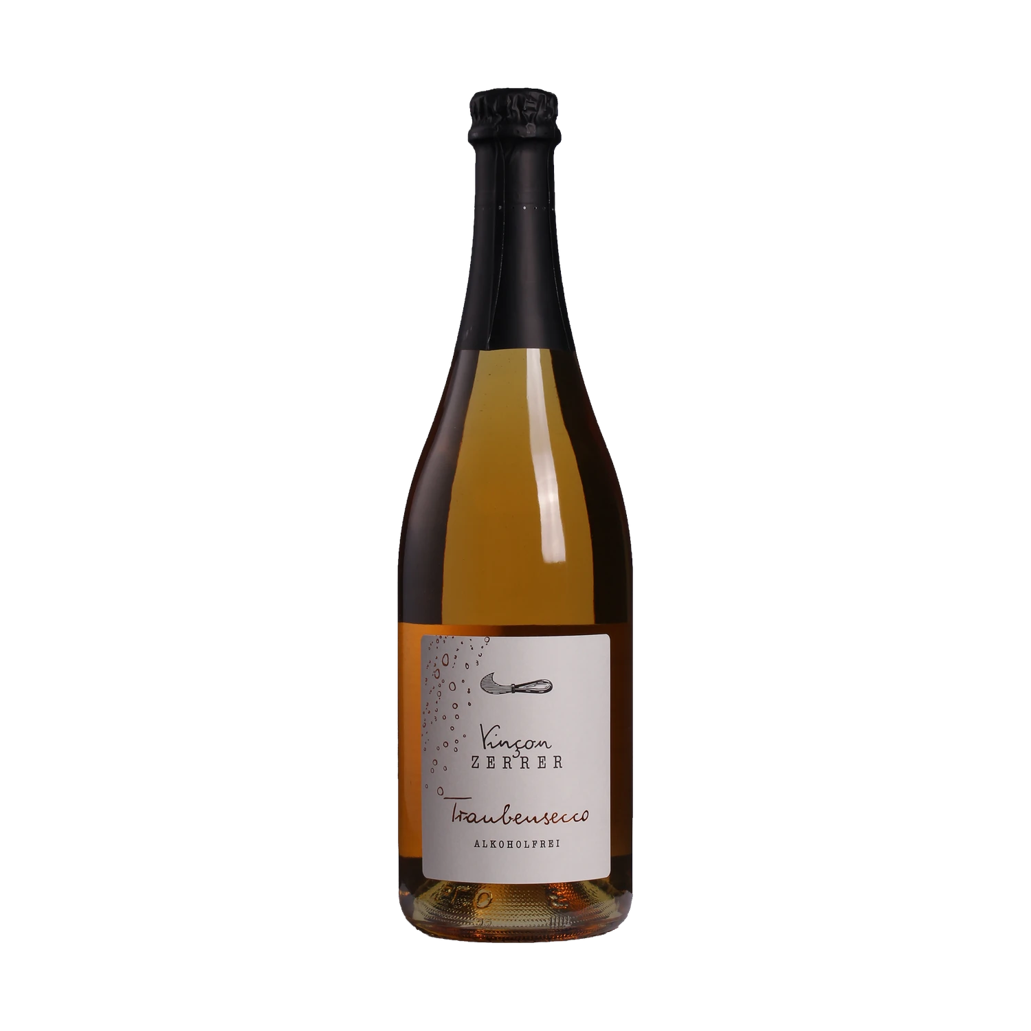 Freigestellte Flasche Traubensecco alkoholfrei 0,75 l vom Weingut Vinçon-Zerrer